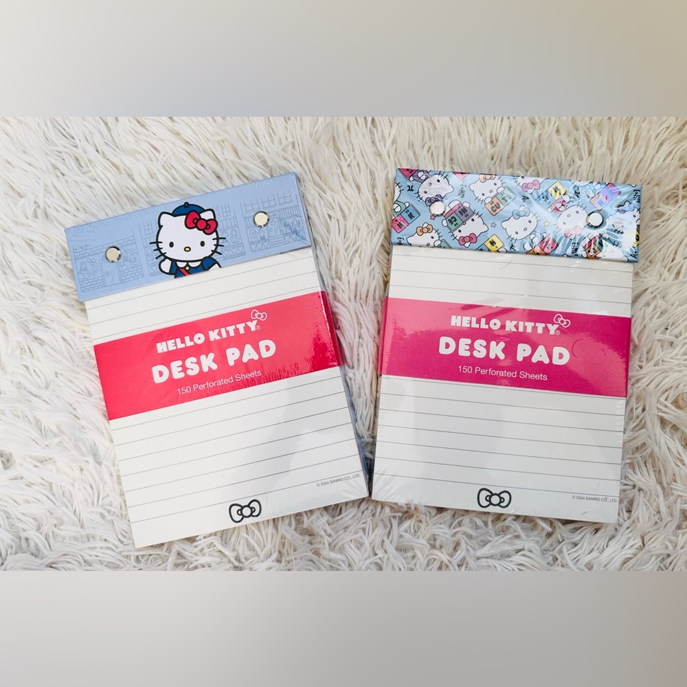 Hello Kitty Desk Pad Set - Blue and Pink